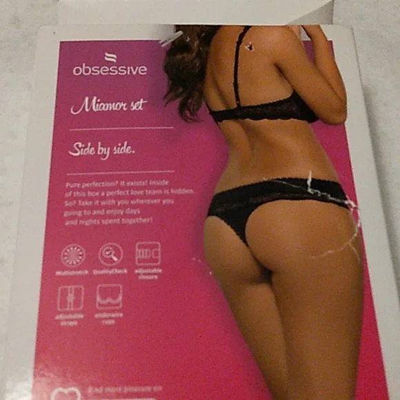 OBSESSIVE MIAMOR SET BLACK Size L/XL  spicy - Picture 7 of 7